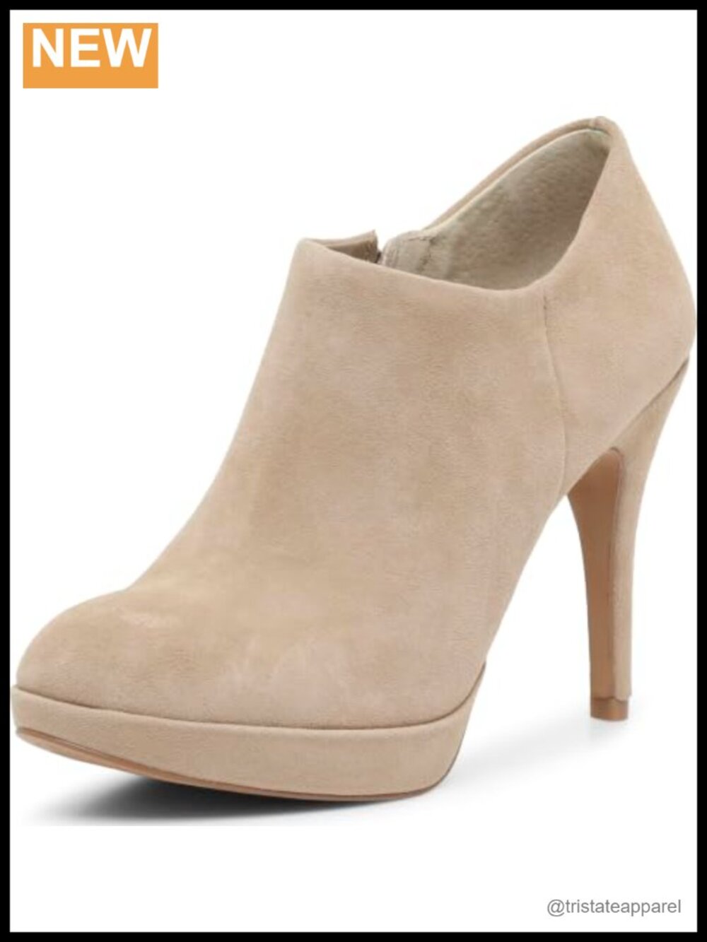 Vince Camuto Elvin Suede Platform Bootie Stiletto Heel Zip Ankle Boots Women's